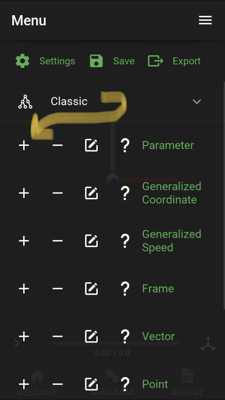 Edit menu