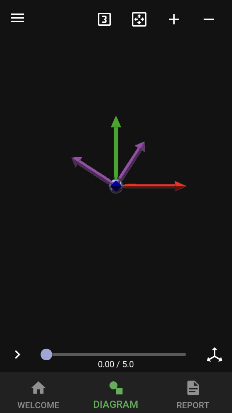 Created revolute joint in the diagram view