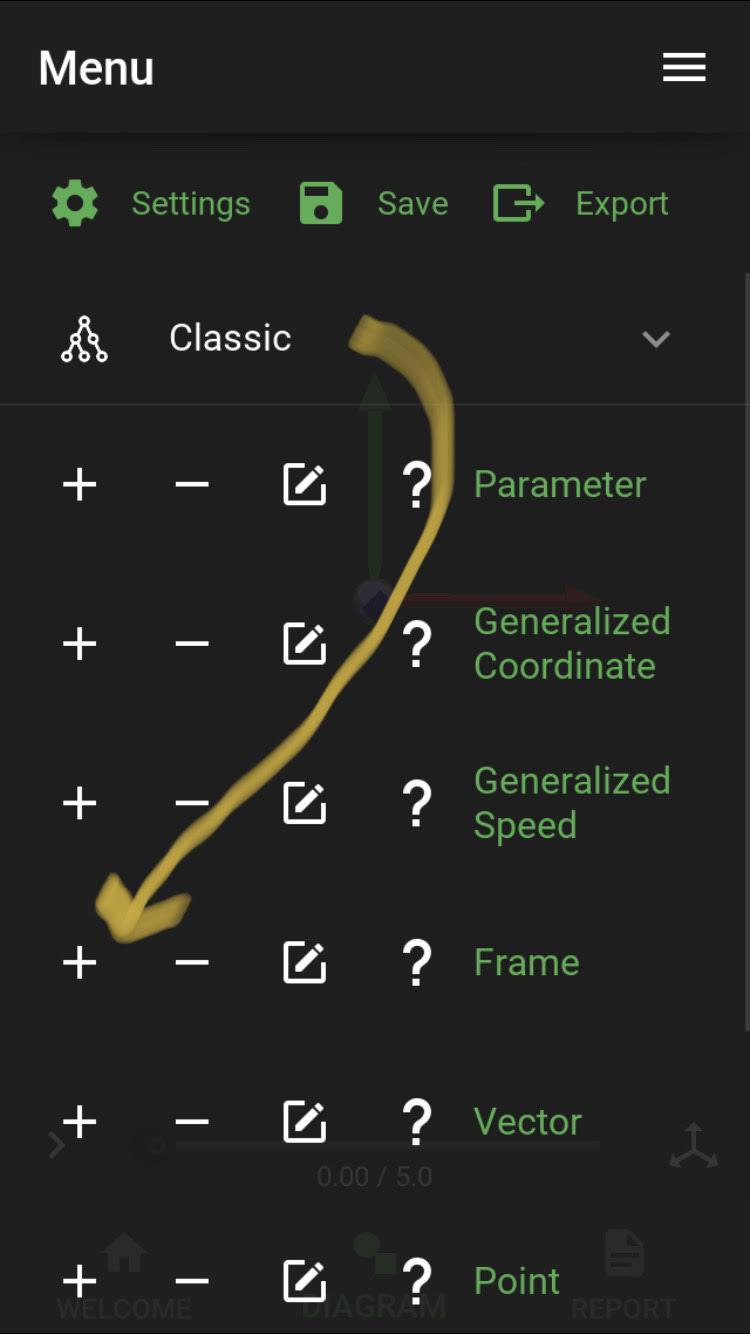 Edit menu