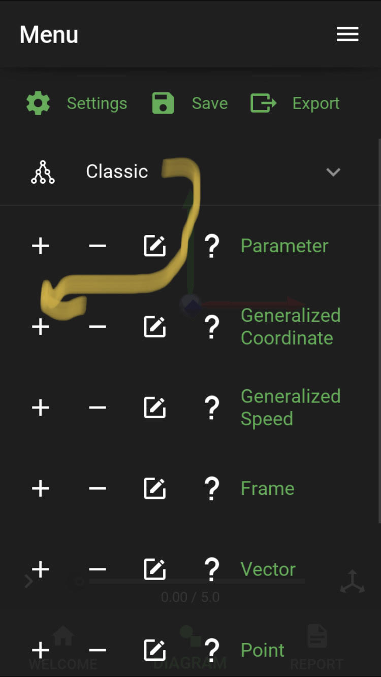 Edit menu