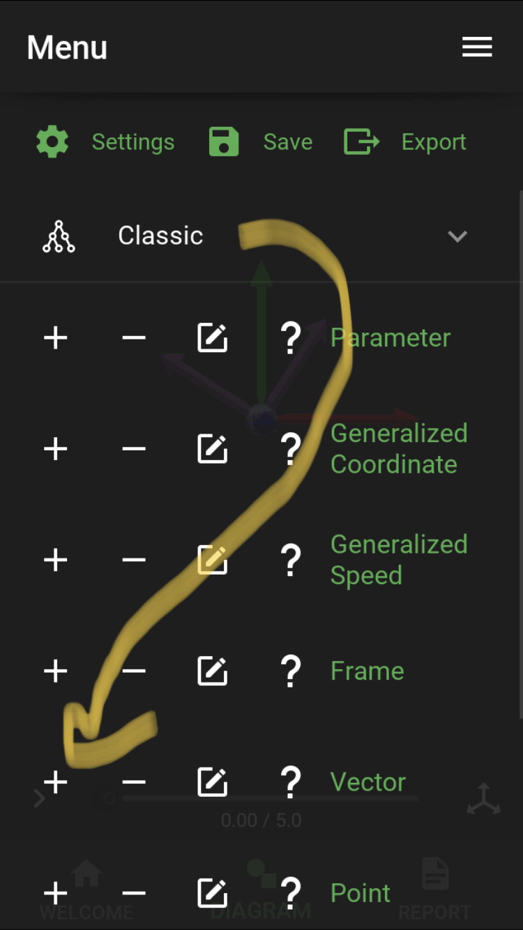 Edit menu
