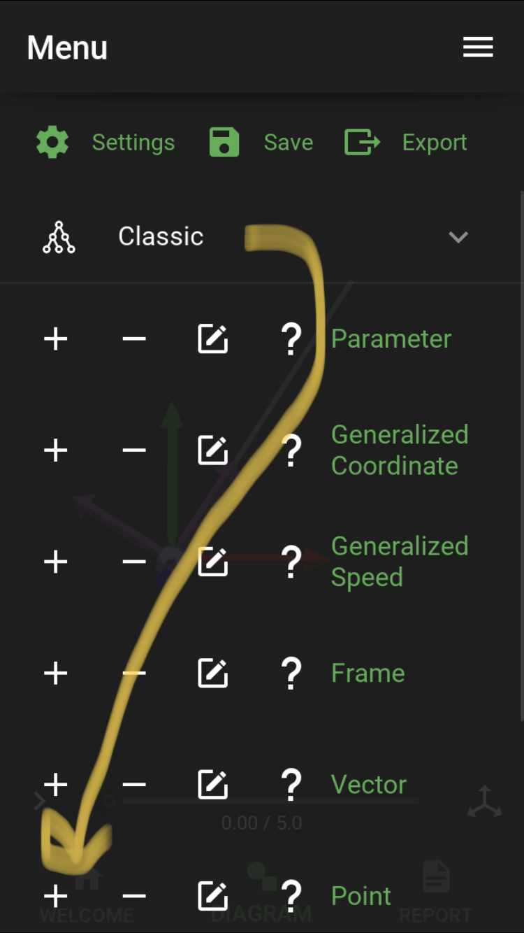 Edit menu