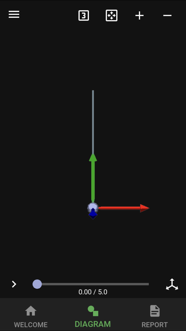 Created vector in the diagram view
