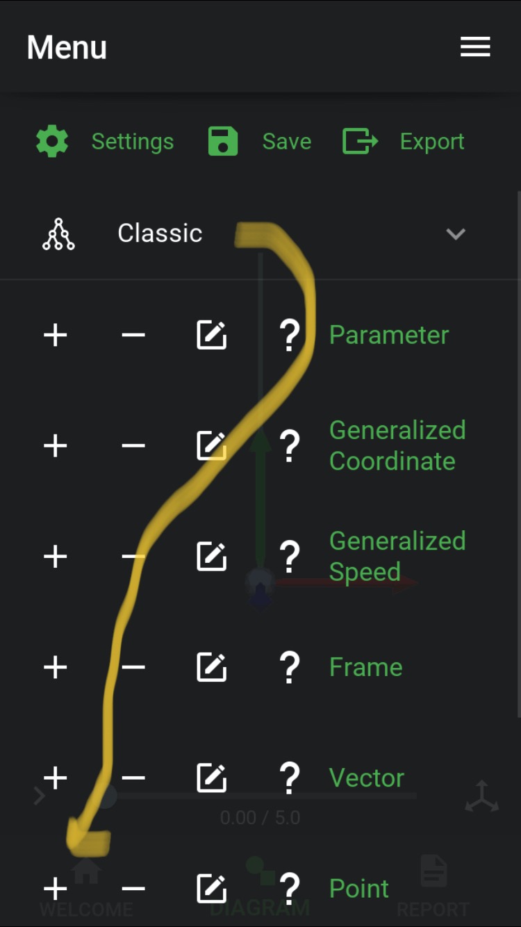Edit menu
