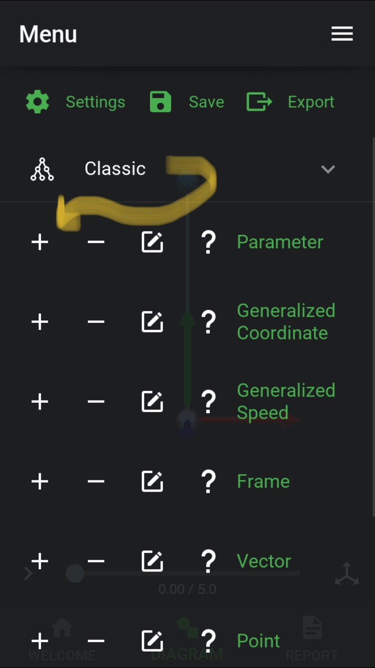 Edit menu