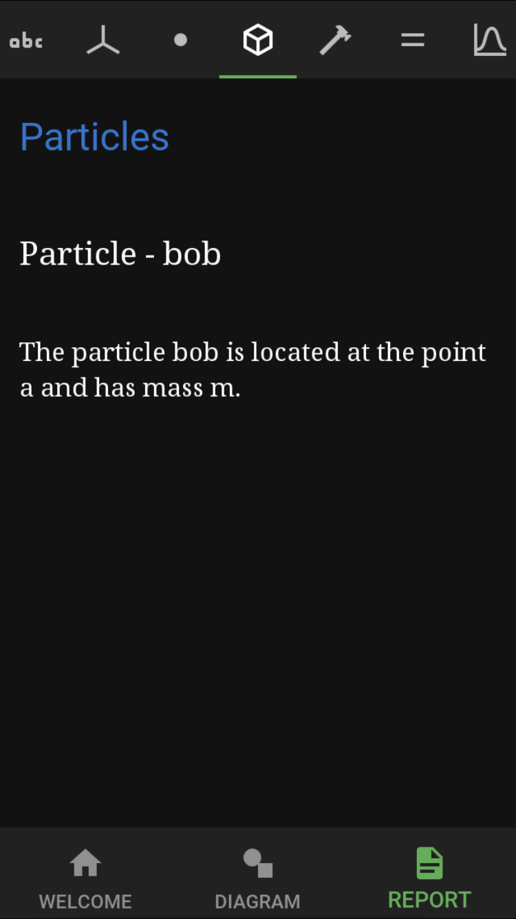 Bodies in the report view