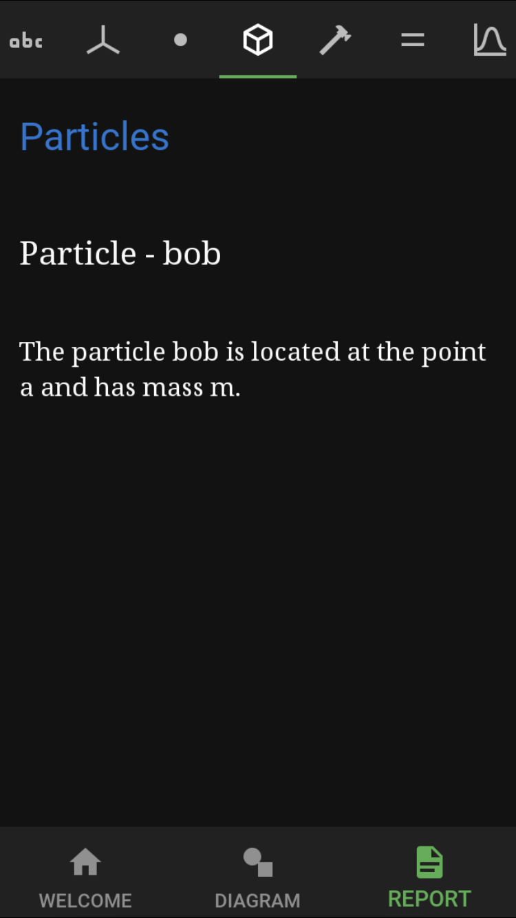 Bodies in the report view