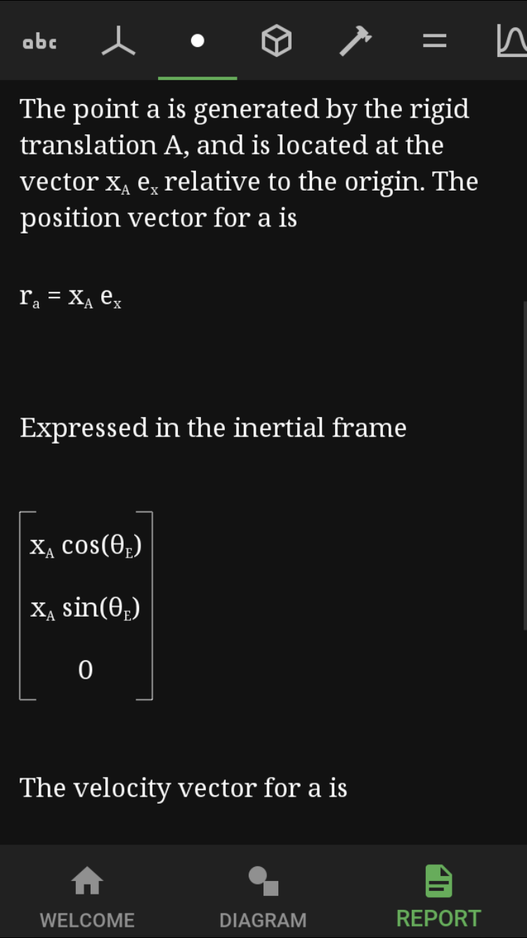 Points in the report view